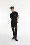 The Champ Polo Neck Knitwear Knitted Black Men's T-Shirt - 3