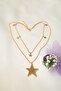 Gold Color Starry Necklace -42 - 3
