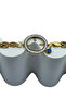 Quaterback Steel Bracelet with Barley Chain - 316L Stainless Steel - 2