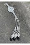 Kazaziye Love Knot and Zircon Stone Detailed Three Hanging Silver Rosary with Tassel