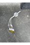 Silver Rosary with Love Knot and Zirconia - Three Hanging Tassels - 4