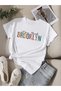 Women's White Colored Brooklyn Printed Oversize T-Shirt