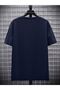 Men's Navy Blue Emoji Printed Oversize T-Shirt - 2