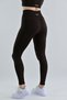 Women's High Waist Seamless Push up Leggings - Otrera Brown Black Melange - 8