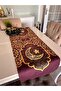 Runner Ramadan Bear Burgundy Gold 43X140Cm Ramadan Table Eid Kareem Iftar Table Mubarak Sahur - 3