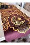 Runner Ramadan Bear Burgundy Gold 43X140Cm Ramadan Table Eid Kareem Iftar Table Mubarak Sahur - 4