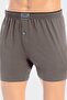 Smoked Men's Buttoned Boxer Towel Waist 100% Cotton Combed Cotton - 3
