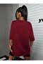 Women's Burgundy Florida Sunshine Printed Oversize T-Shirt - 2
