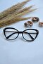 Blue Light Protected Cat Eye Glasses Women's Model Vintage Glass Can Be Changed Optical Compatible