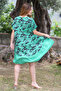 Dark Pastel Green - Ruffled Camouflage Skirt Pool Collar Casual Dress - 8