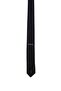 Black Plain Classic Micro Tie - 3