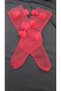 Eftelya Floral Tulle Bridal Socks Red - 8