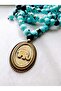 108 1 Mala Long Necklace Glass Bead Elephant Locket - 2