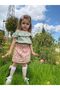 Floral Pattern Buttoned Skirt