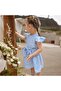 Girl's Ruffle Sleeve Belted Muslin Dress Eid - 6