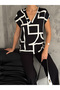 Women's V-Neck Off-Shoulder Short Sleeve Printed Blouse - 4