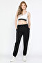 Women's Jogger Sweatpants - Black, Elastic Legs - 2
