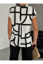 Women's V-Neck Off-Shoulder Short Sleeve Printed Blouse - 5