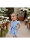 Girl's Ruffle Sleeve Belted Muslin Dress Eid - 3