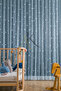READY TO USE LARGE STAR BLUE THIM PLEATED 1X3 TULLE CURTAIN - 2