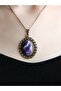 Natural Stone Amethyst Authentic Women's Necklace with Natural Stone 45 cm Chain Euk13At - 2