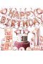 Rose Gold 1 Year Old Balloon Chain Birthday Set Happy Birthday Birthday Set - 3
