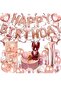 Rose Gold 1 Year Old Balloon Chain Birthday Set Happy Birthday Birthday Set - 4