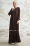 Hazel Stripe Pattern Ribbed Bitter Brown Ferace