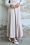 Double Knitted Fabric Skirt - Stone - 2