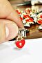 Italian Steel Bracelet Charm with Dangle Red Enamel Heart (1 Pc) 9mm Scb26C - 7