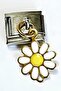 Italian Steel Bracelet Charm Enamel Daisy (1 Pc) 9mm Scb26C