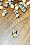 Italian Steel Bracelet Charm Enamel Daisy (1 Pc) 9mm Scb26C - 3