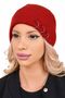 Women's Burgundy Piercing Winter Beret - 3