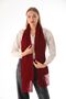 Women's Burgundy Thessaloniki Knit Scarf