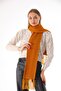 Women's Thessaloniki Knitted Mustard Scarf - 2