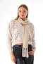 Women's Thessaloniki Knitted Beige Scarf - 2
