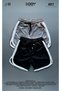 Grey-Black Mesh Basketball Training Shorts Set of 2 with Stripe Detail