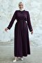Salvia Casual Sleeve Trim Patterned Plum Ferace