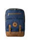 Unisex Navy Blue 100% Genuine Leather Detailed Waterproof 15.6 Inch Multi-Compartment Backpack with Laptop Compartment - 5