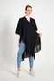 Women's Poncho Shoulder Shawl Dowry Hijab Black Poncho Cardigan - 5