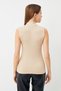 Women's Cream Navy Blue Claret Red 3-Piece Sleeveless Bodysuit - 3
