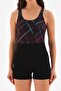 Jumpsuit Swimsuit Bathing Suit with Print Shorts