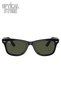 Unisex Sunglasses Rb 2140 901 50-22 Wayfarer Black Acetate Frame Green Glass