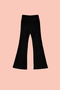 Siyah Kız Çocuk Geniş Paça/Flare Basic Örme Tayt TKDSS24TA00007 - 5