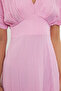 Fuchsia A-Line Corsage Detailed V-Neck Maxi Woven Dress TWOSS24EL00620 - 6
