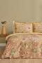 Manas Mustard 100% Cotton Double Duvet Cover Set - 2