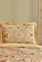 Manas Mustard 100% Cotton Double Duvet Cover Set - 4