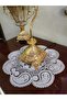 Placemat Embroidery Luxury Serving Plate Damla Table And Presentation Set Dowry Holder Glittered - 4