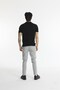 The Champ Polo Collar Zippered White Striped Knitwear Knitted Black Men's T-Shirt - 2
