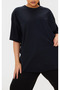 Oversized %100 Cotton Jersey Loose Fit Maternity T-Shirt - 2